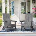 thumbnail image 1 of Dycanpo Folding Adirondack Chairs Set of 2, Hdps Poly Outdoor Chair Weather Resistant, Dark Gray, 1 of 8