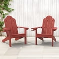 thumbnail image 1 of Dycanpo Adirondack Chairs Set of 2 with Cup Holder, 300lbs Weather Resistant, Red, 1 of 11