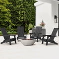 thumbnail image 1 of Dycanpo Folding Adirondack Chairs Set of 4, Hdps Poly Modern Outdoor Chair Weather Resistant,Black, 1 of 8