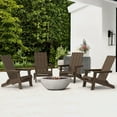 thumbnail image 1 of Dycanpo Folding Adirondack Chairs Set of 4, Hdps Poly Outdoor Chair Weather Resistant, Dark Brown, 1 of 8