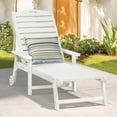 thumbnail image 1 of Dycanpo Lounge Chair Outdoor, Resin Chaise Lounge with Wheels & Adjustable Backrest,White, 1 of 9