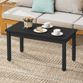 thumbnail image 1 of Dycanpo Outdoor Coffee Table Rectangle, HDPS Patio Table for Outside, 17.7" x 35" x 17.7", Black, 1 of 8