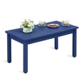 thumbnail image 1 of Dycanpo Outdoor Coffee Table Rectangle, HDPS Patio Tables for Outside, 17.7"x 35"x17.7", Navy Blue, 1 of 9