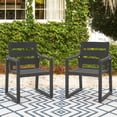 thumbnail image 1 of Dycanpo Outdoor Dining Chairs Set of 2,Weather Resistant Patio Chairs with Armrest for Indoors,Gray, 1 of 8