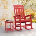 thumbnail image 1 of Dycanpo Outdoor Rocking Chair and Side Table Set, Weather Resistant Proch Rocker for Adult, Bright Red, 1 of 7