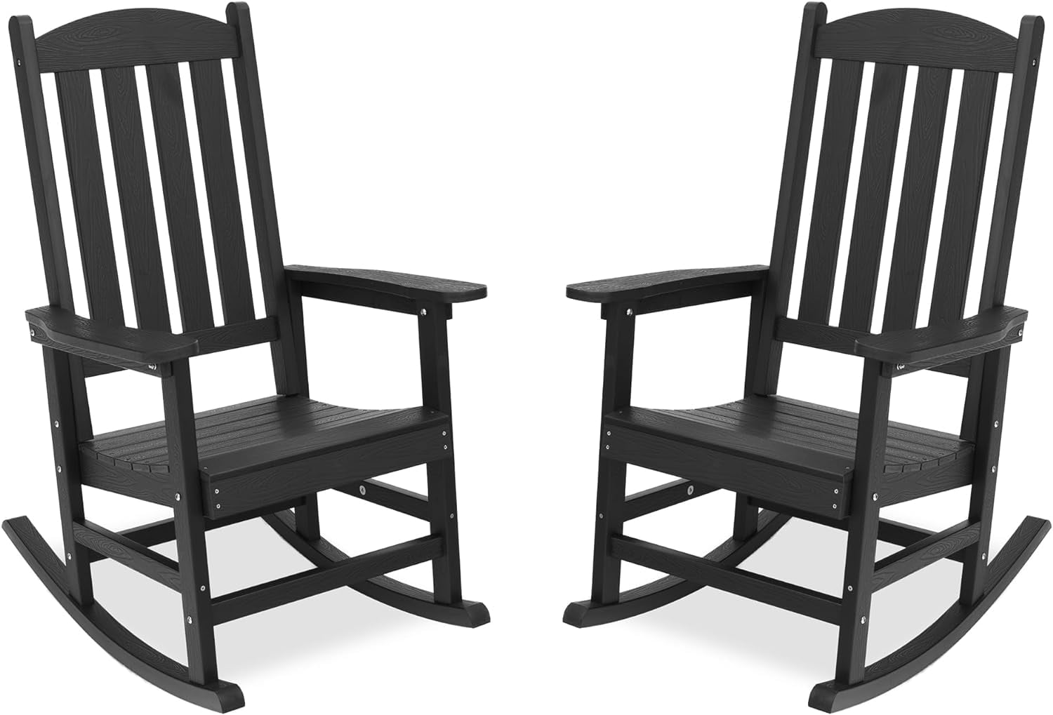 Dycanpo Outdoor Rocking Chairs Set of 2, HDPS Poly Rocking Chair, All