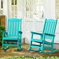 thumbnail image 1 of Dycanpo Outdoor Rocking Chairs Set of 2,Weather Resistant Outdoor Indoor Porch for Adults,Aruba Blue, 1 of 8