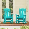 thumbnail image 1 of Dycanpo Outdoor Rocking Chairs Set of 2, Weather Resistant Proch Rocker for Adult, Aruba Blue, 1 of 8