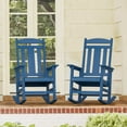 thumbnail image 1 of Dycanpo Outdoor Rocking Chairs Set of 2, Weather Resistant Proch Rocker for Adult, Blue, 1 of 8