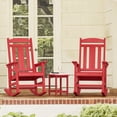 thumbnail image 1 of Dycanpo Outdoor Rocking Chairs*2 and Side Table Set, Weather Resistant Proch Rocker for Adult, Bright Red, 1 of 8