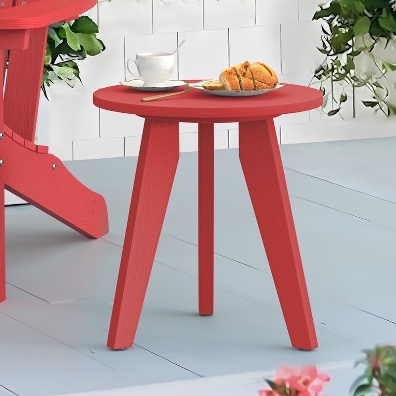 Small Weatherproof Table Dycanpo Outdoor Side Table for Patio, Small Round End Table Weather ...
