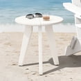 thumbnail image 1 of Dycanpo Outdoor Side Table for Patio, Small Round End Table Weather-Resistant, White, 1 of 9