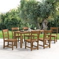 thumbnail image 1 of Dycanpo Patio Dining Chairs Set of 6, Weather Resistant Outdoor Chairs, HDPS - Teak Color, 1 of 6