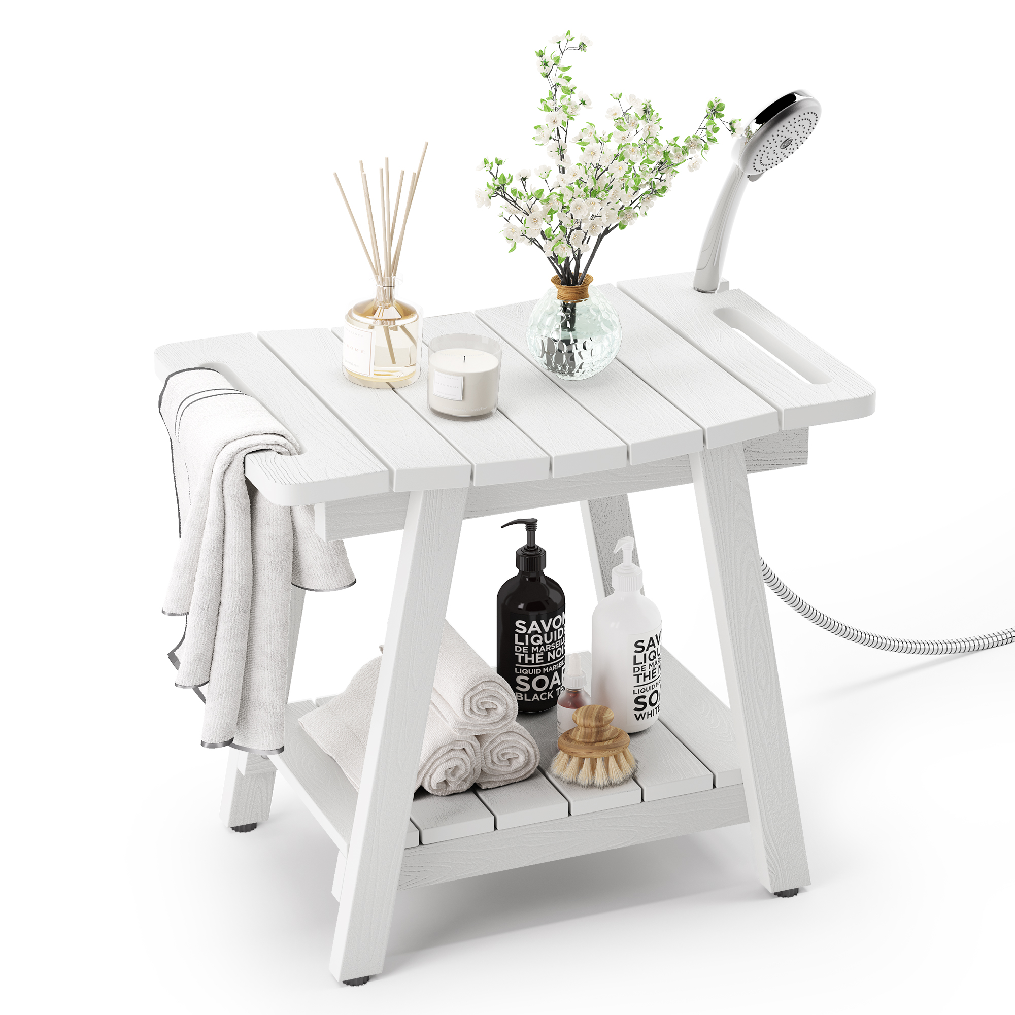 Dycanpo Shower Chair for Bathtub,Waterproof Non-Slip Shower Bench with ...