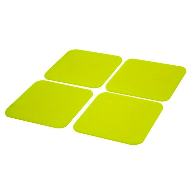 Dycem non-slip square coasters, set of 4, yellow Dycem non-slip square coasters, set of 4, yellow