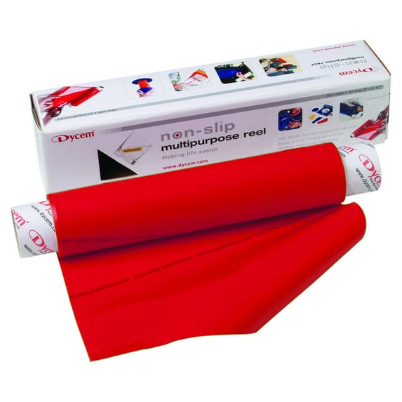 Dycem Nonslip Material, Roll, 8" x 6-1/2", Red