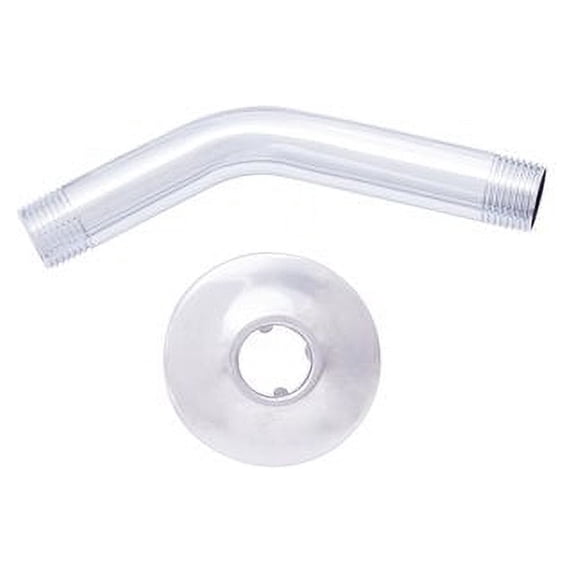 dyconn faucet 6'' angled shower arm with flange