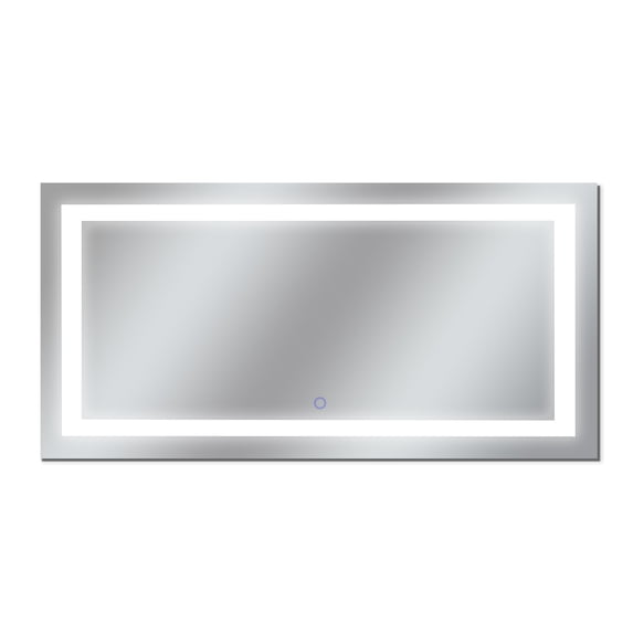 Dyconn Faucet Edison Tri-Color Horizontal/Vertical Wall Mounted Backlit LED Bathroom Vanity Mirror with Touch ON/OFF & Anti-Fog Function (72" W X 38" H)