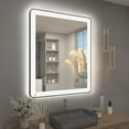 thumbnail image 1 of Dyconn Faucet M22 Black Frame Wall Mounted LED Bathroom Vanity Mirror(30"W X 36"H ), 1 of 5