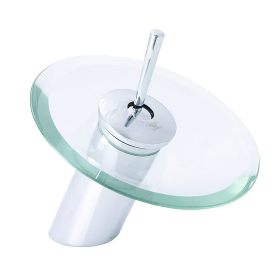 Dyconn Faucet WF1H10S-CHR Toccoa Glass Head Waterfall Bathroom/Vessel Faucet, 6,