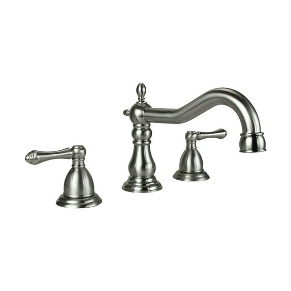 Dyconn Faucet WS3H05-BN (Emory) Modern 3 Hole Brushed Nickel Bathroom Faucet w/