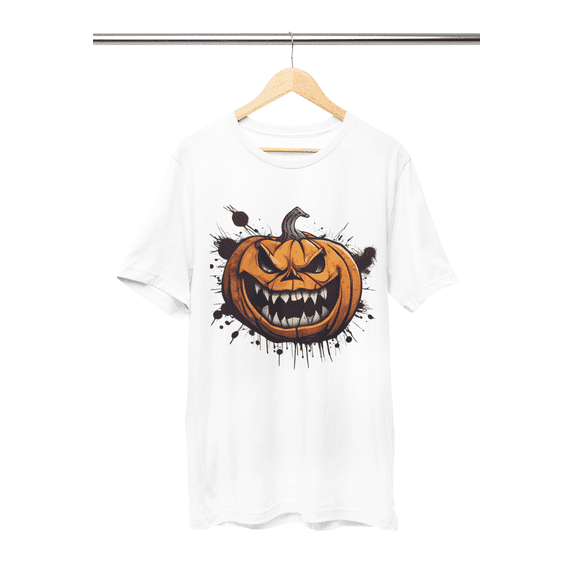 Dye Dirty Scary Pumpkin Halloween T-Shirt, Small