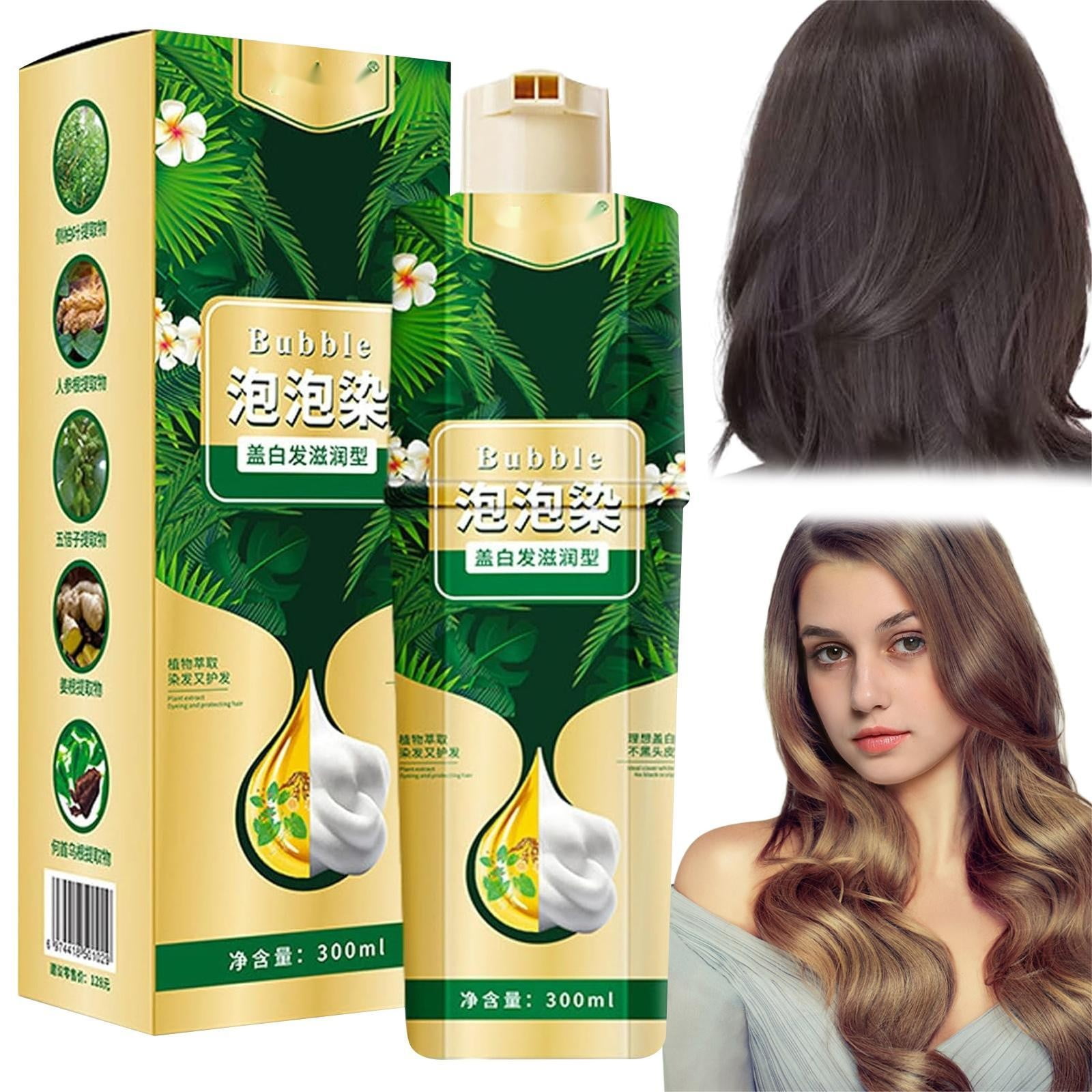 Dye Foam Shampoo Mild Pure Plant Foam Hair Color Shampoo Lazy Easy Wash Men's And Women's Hair ...