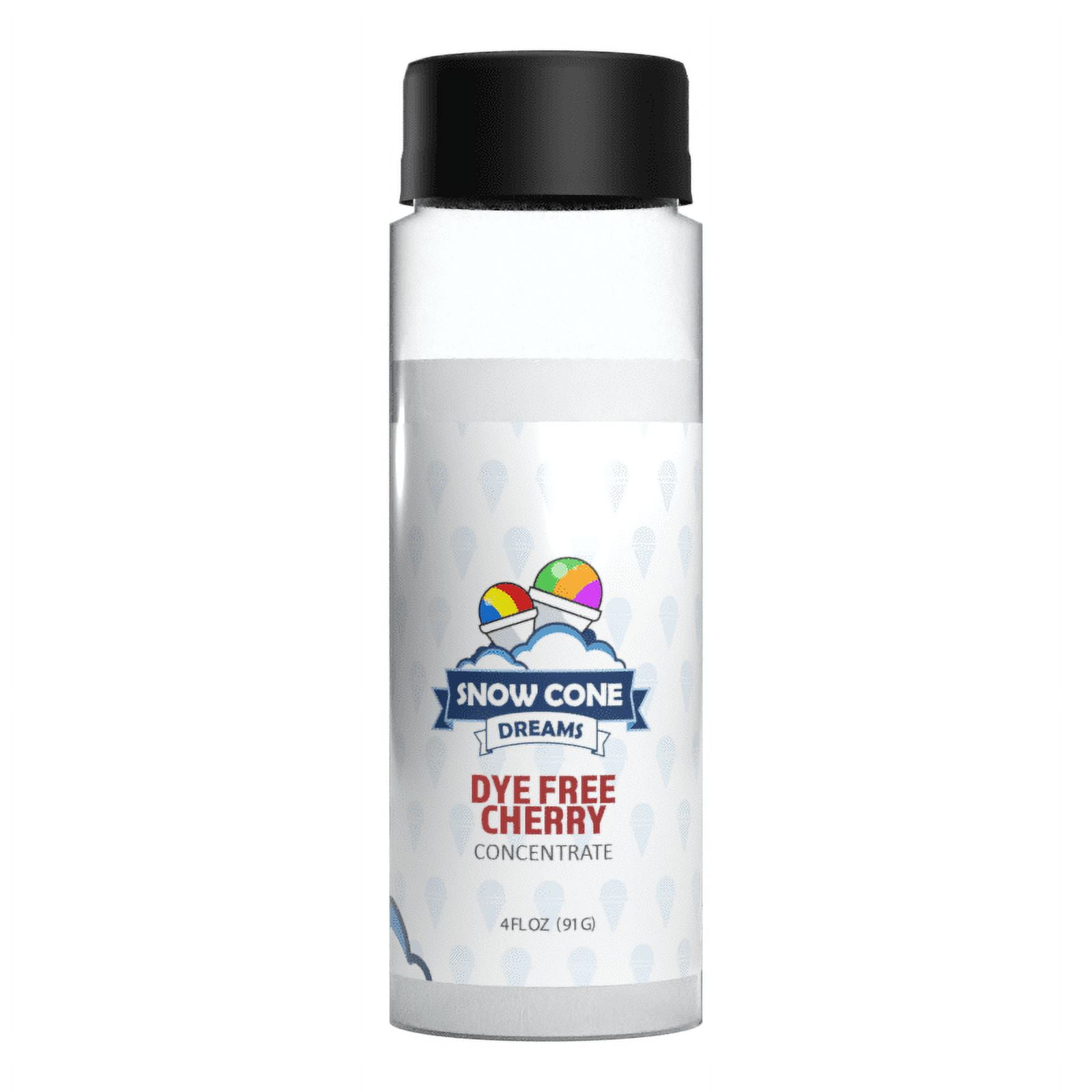 Dye Free Cherry Snow Cone and Shaved Ice Flavor Concentrate 4oz Add Dye Free Cherry Snow Cone and Shaved Ice Flavor Concentrate 4oz Add