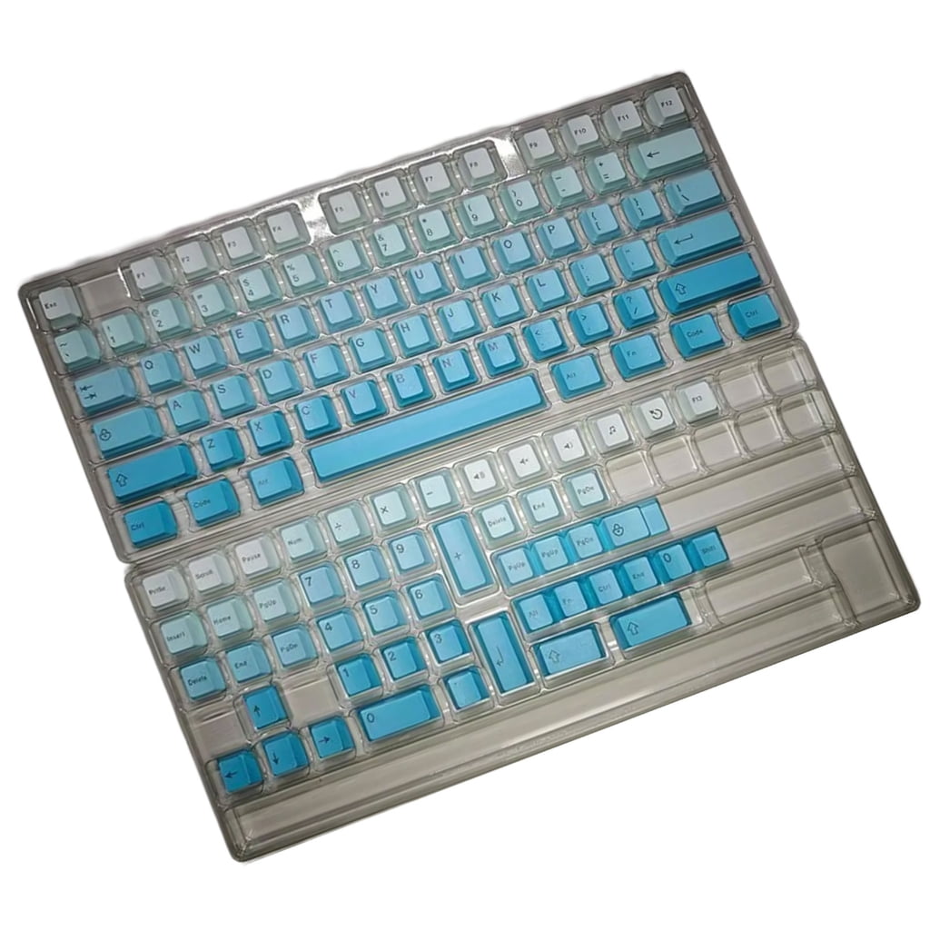 Dye Sublimation Keycaps Letter Top/Side Engraveds Gradients Color Keycaps 125Keys for Mechanical Keyboards
