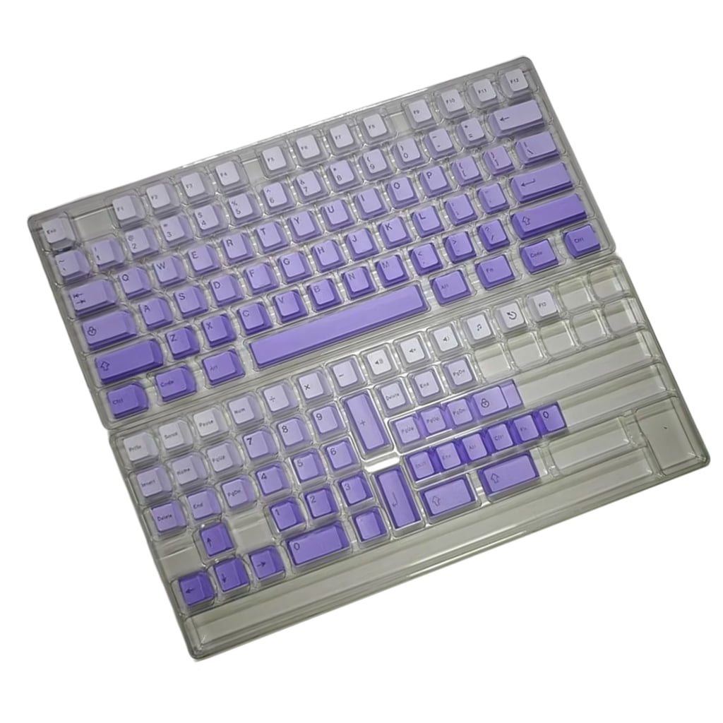 Dye Sublimation Keycaps Letter Top/Side Engraveds Gradients Color Keycaps 125Keys for Mechanical Keyboards