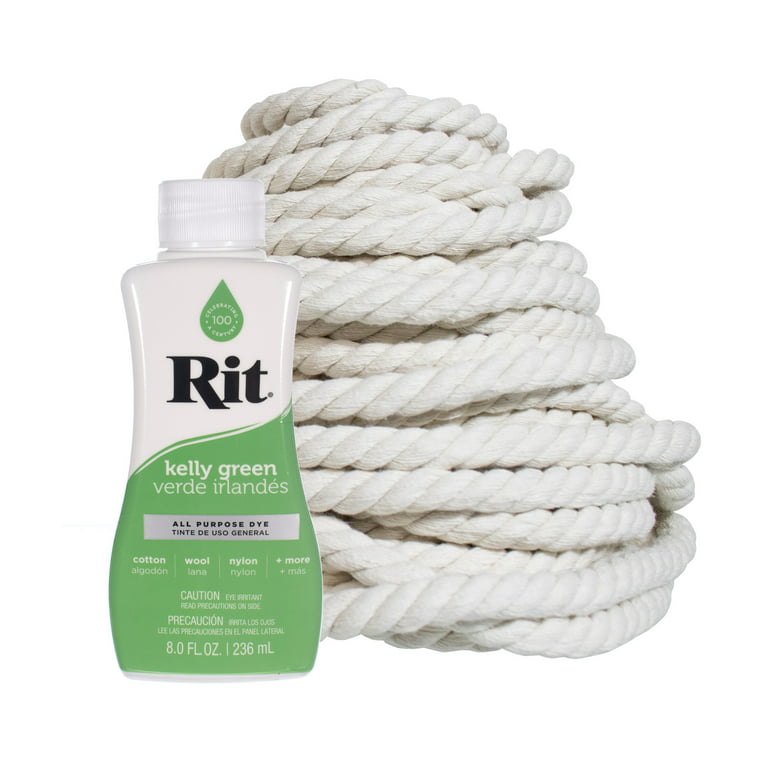 Dye Your Own Macrame Kit Rit Dye & Cotton Rope & inch 8 Fluid Ounces Arts and Craft DIY Decorations, Projects, & Gifts, Size: 1/4 Rope, Brown