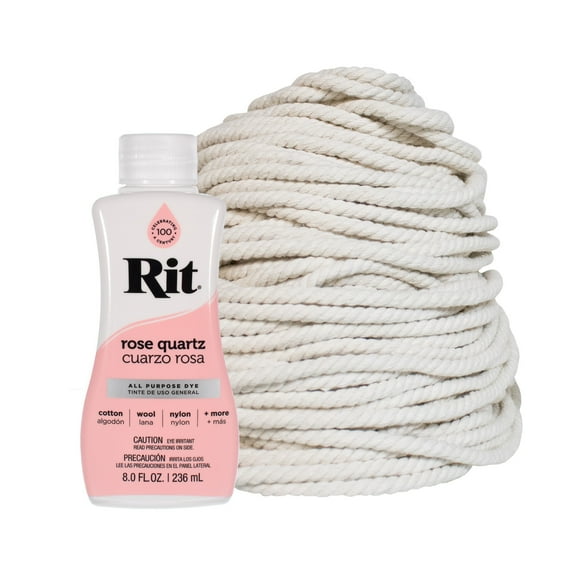 Dye Your Own Macrame Kit – Rit Dye & Cotton Rope – ½ & ¼ Inch – 8 Fluid Ounces – Arts and Craft DIY Decorations, Projects, & Gifts