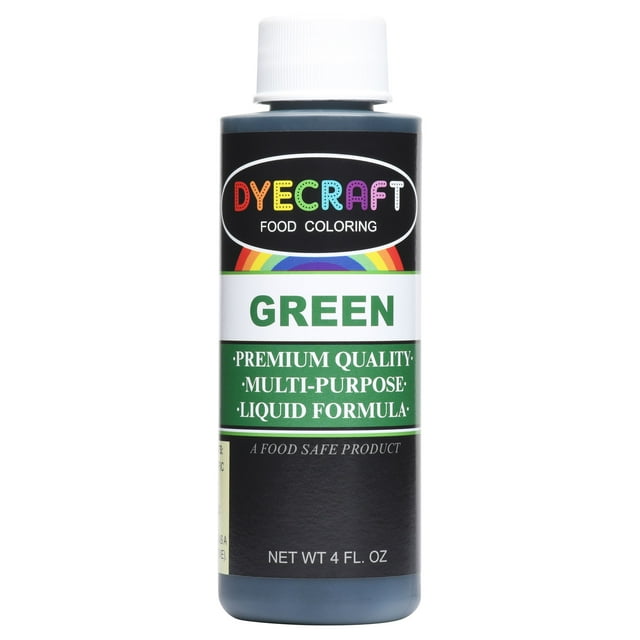 DyeCraft Green Food Coloring (LARGE Bottle) Odorless, Tasteless, Edible