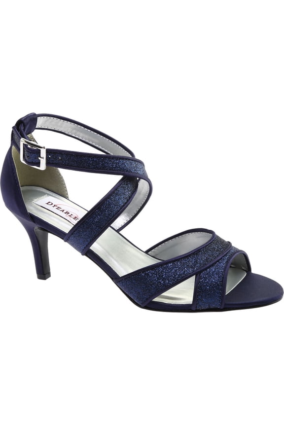 touch ups women's amber navy glitter sandal 9.5 m