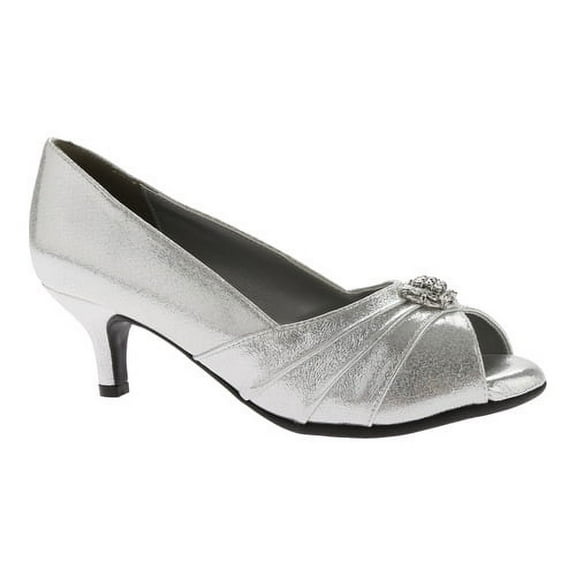 dyeables women's kristin dress pump, silver, 8 m us