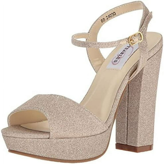 dyeables, inc womens women's whitta platform dress sandal, champagne, 8 m us