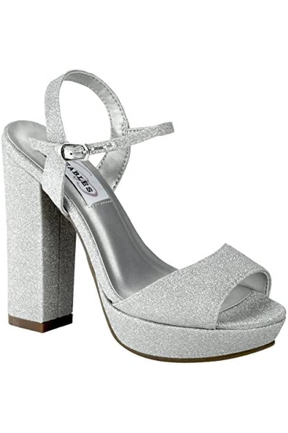 , inc womens women's whitta platform dress sandal, silver, 8 m us