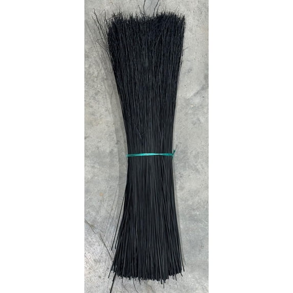 Dyed Broomcorn 20" Hurl for Broom Making and Crafting (Black)