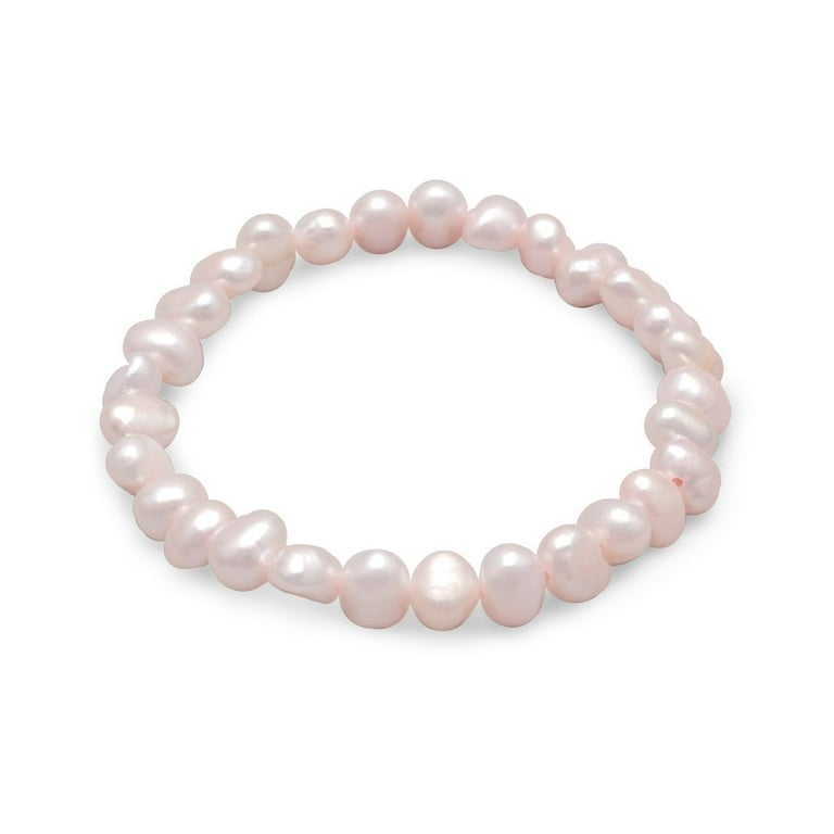 Green Dyed Freshwater Cultured Freshwater Pearl Stretch Bracelet Green Dyed Freshwater Cultured Freshwater Pearl Stretch Bracelet