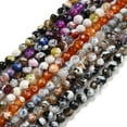 thumbnail image 1 of Dyed Natural Fire Agate Beads Strands Faceted Round Mixed color 4mm Hole: 0.8mm 94~95pcs/strand 14.37~14.57 inch(36.5~37cm), 1 of 5