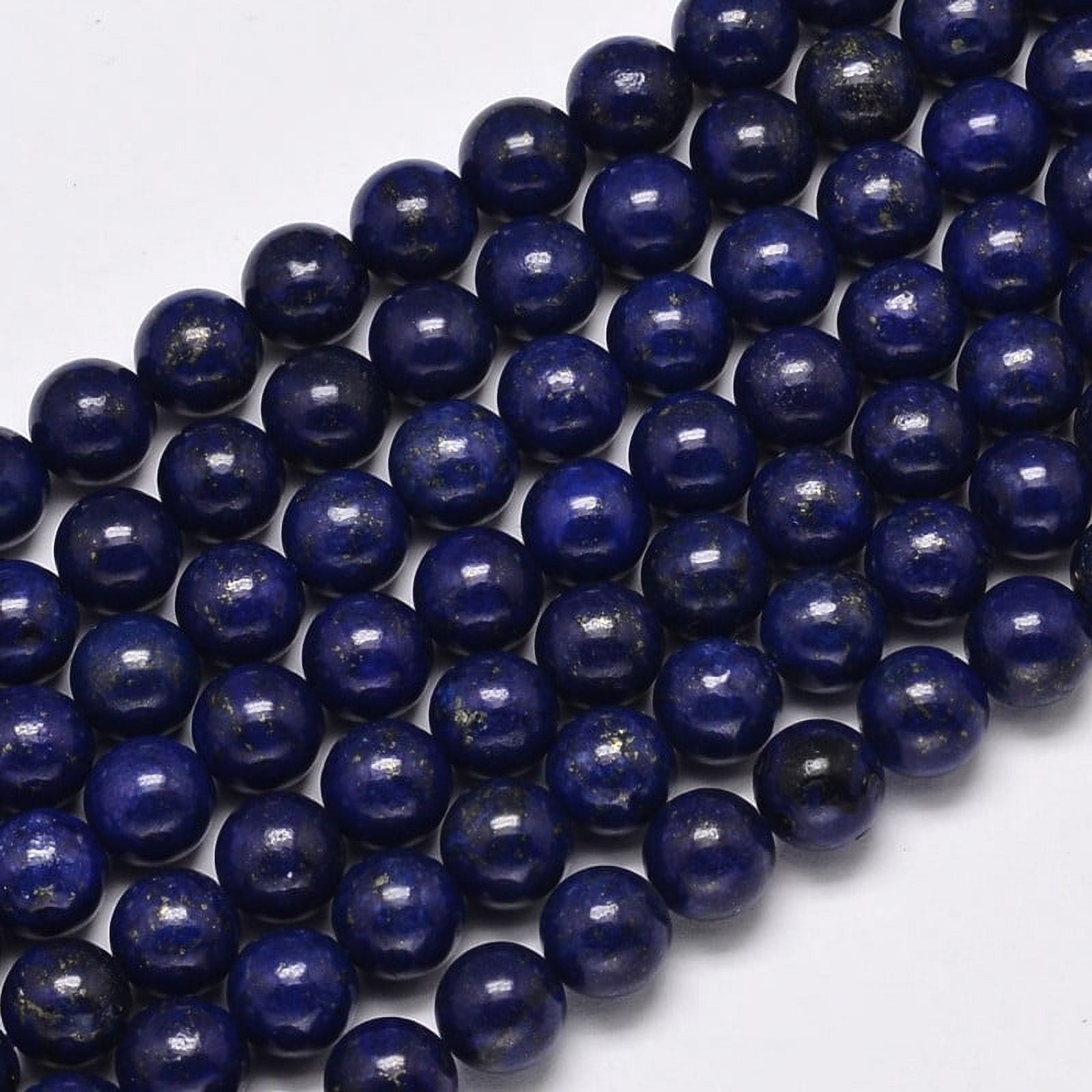 Dyed Natural Lazuli Round Beads Strands 8mm Hole: 1mm 44~48pcs/strand ...
