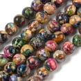 thumbnail image 1 of Dyed Natural Regalite/Imperial Jasper/Sea Sediment Jasper Beads Strands Round Mixed Color 8mm Hole: 1.2mm about 23pcs/strand 7.64''(19.4cm), 1 of 5