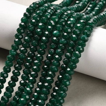 Create Stunning Jewelry! 15 Strands Blue Jade Faceted Round Loose Spacer Beads (8mm) By GEM-inside