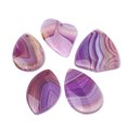 thumbnail image 1 of Dyed Natural Striped Agate/Banded Agate Pendants Mixed Shape Orchid 36~54x32~41x5~7mm Hole: 2mm, 1 of 3