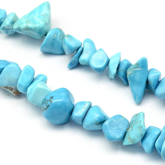 Dyed Turquoise Stone Bead Strands Chip 8~18x6~12x3~7mm Hole: 1mm about 160pcs/strands 34.6 inch