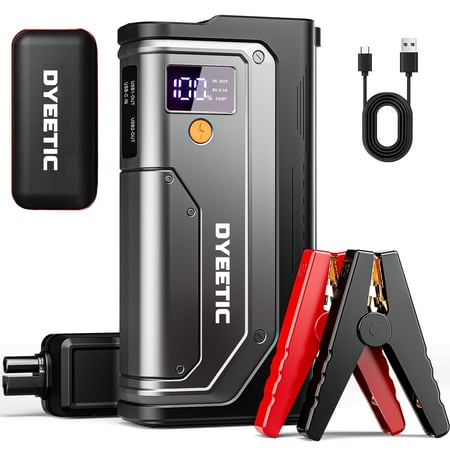 Dyeetic 5000A Battery Jump Starter, Portable 12V Car Jump Starter Battery Pack for 10.0L Gas and 8.0L Diesel Engines