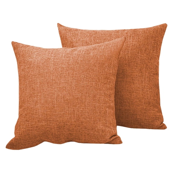 Dyegold 2 Pcs Linen and Cotton Throw Pillow Cover 18x18 Inch Solid Color Soft Breathable for Sofa Bed Living Room Indoor Outdoor Cushion Case