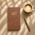 thumbnail image 1 of Dyegold 2027 Daily Planner Pocket Notebook Portable A6 Agenda Book 365 Day Undated Journal with Pen Loop for Goal Setting Task List To Do Organization, 1 of 9