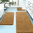 thumbnail image 1 of Dyegold 3 Piece Memory Foam Bathroom Rug Set Soft Absorbent Non Slip Washable Bath Mat Runner for Toilet Laundry Room Home Decor, 1 of 8