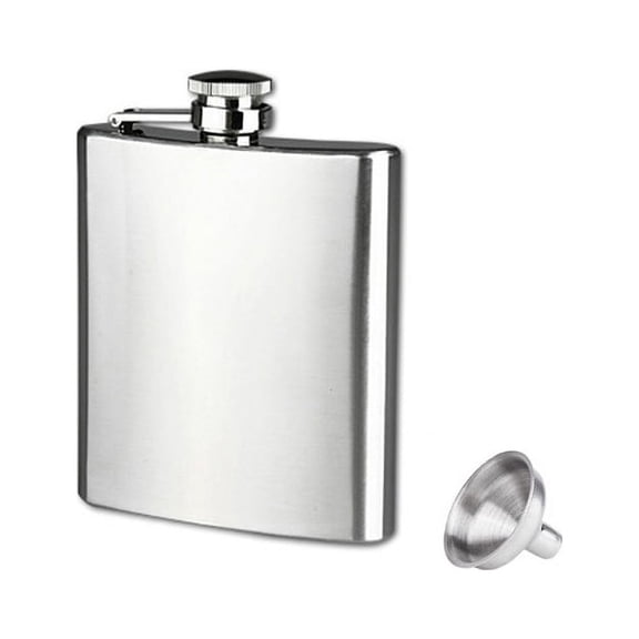 Dyegold 7 oz Stainless Steel Hip Flask with Funnel Leak Proof Liquor Pocket Flask for Whiskey Vodka Travel Outdoor Gift Men Silver